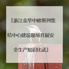 浙江金华中欧班列集结中心建设现场开展安全生产知识比武